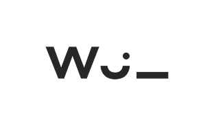 Logo of client company featuring a stylized black letter W on an IT services website.